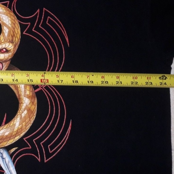 VINTAGE Black Graphic T-Shirt Sz XL Biker Blowout - Picture 7 of 8